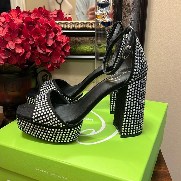 Sam Edelman Nellie Glitz Heels in Blacksue - Picture 6 of 17